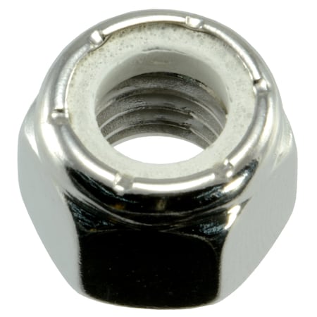 Nylon Insert Lock Nut, 3/8-16, 18-8 Stainless Steel, Not Graded, Polished, 5 PK
